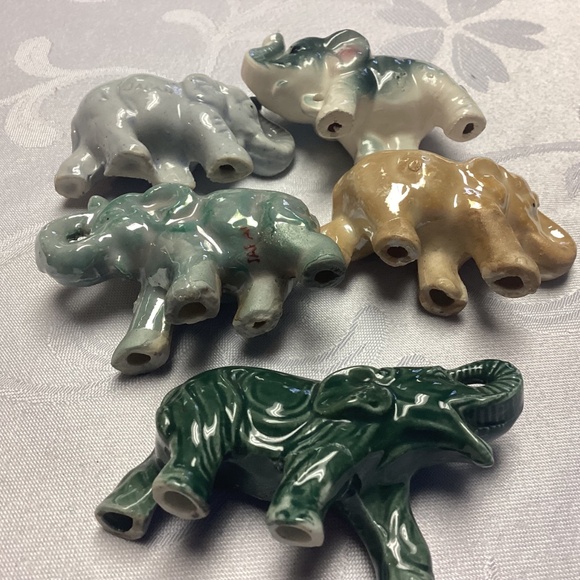 Elephant Statue Figurine Decorations JAPAN TRUNK UP LOT OF 5 - Picture 10 of 15
